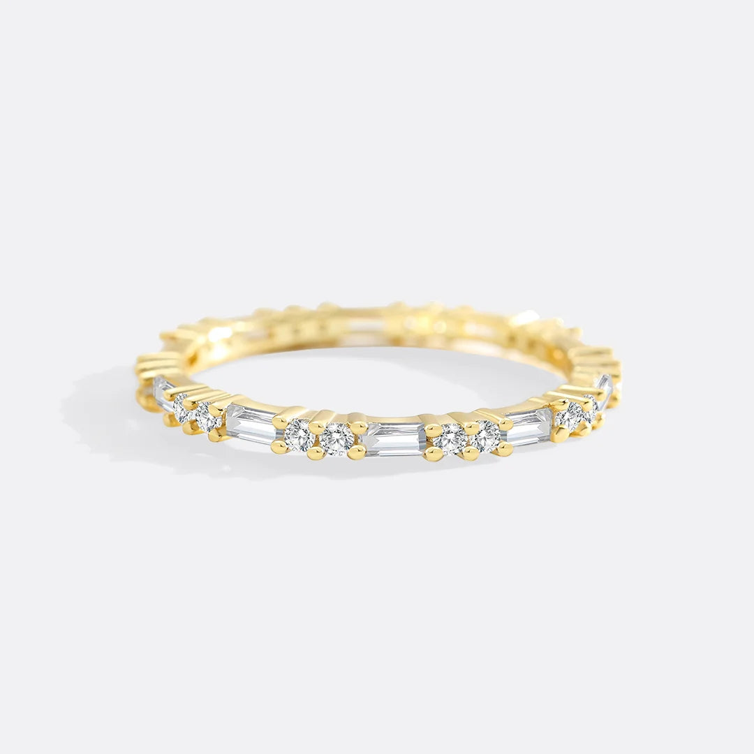Baguette Gemstone Stacking Ring