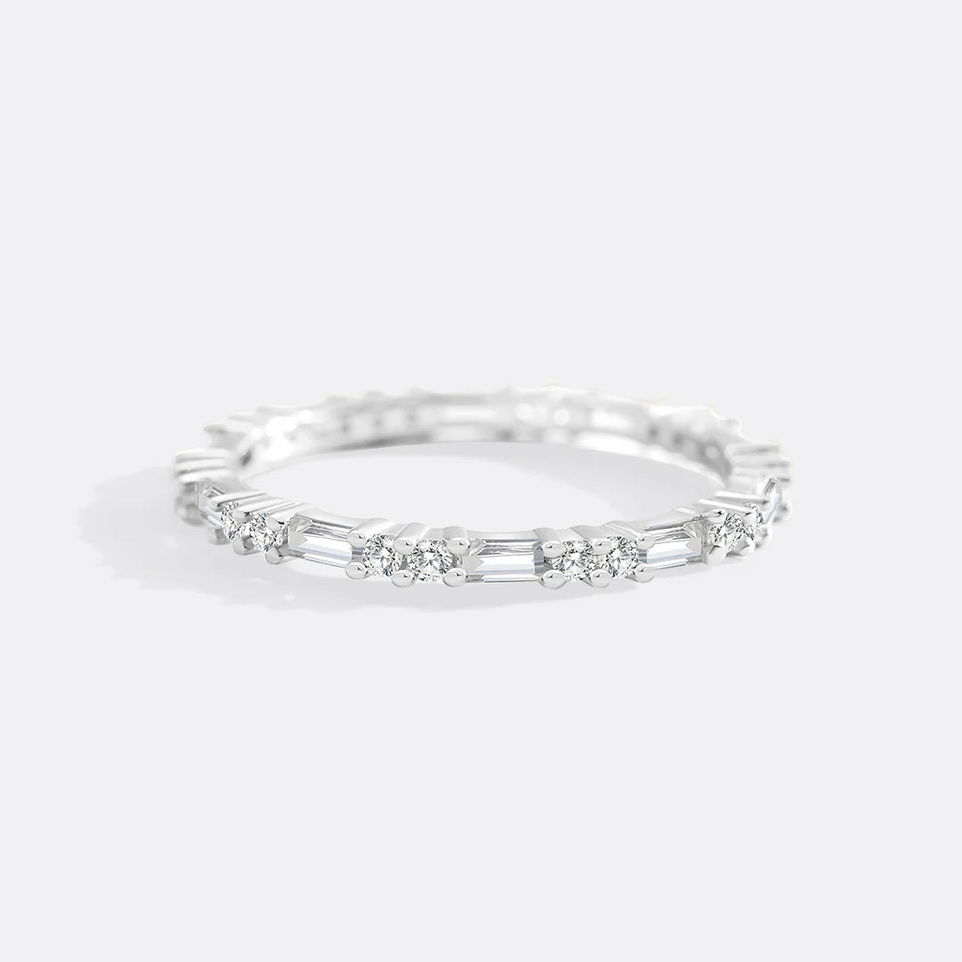 Baguette Gemstone Stacking Ring