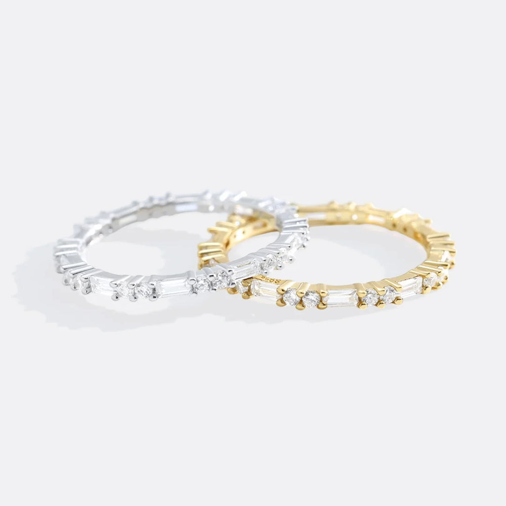 Baguette Gemstone Stacking Ring