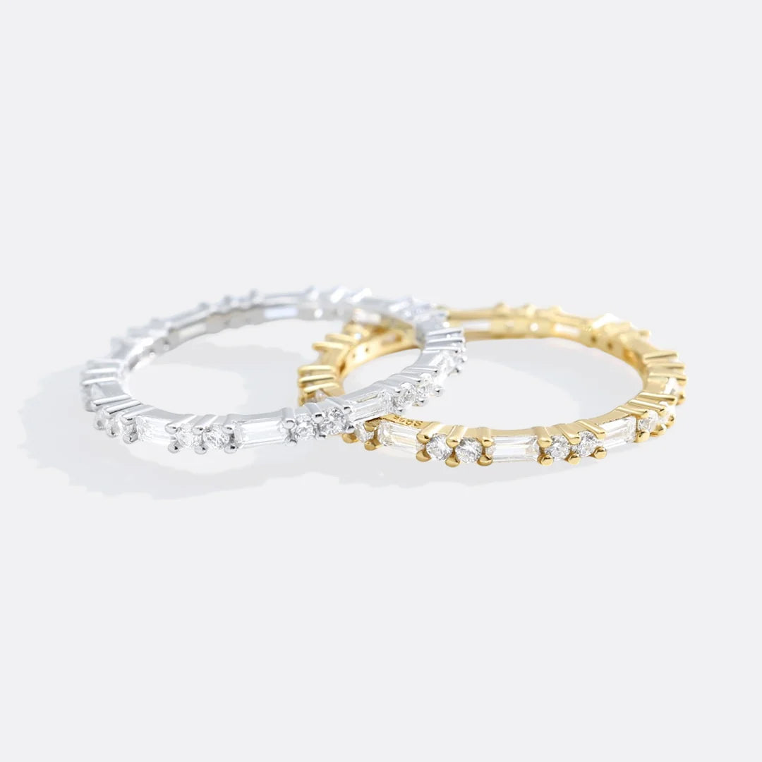 Baguette Gemstone Stacking Ring