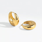 Chunky Round Dome Huggie Earrings