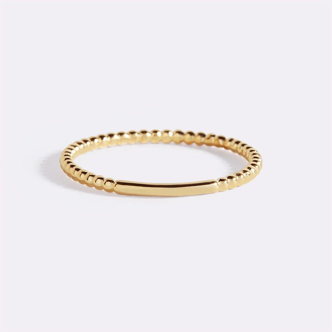 Gold Stacking Beaded Ring