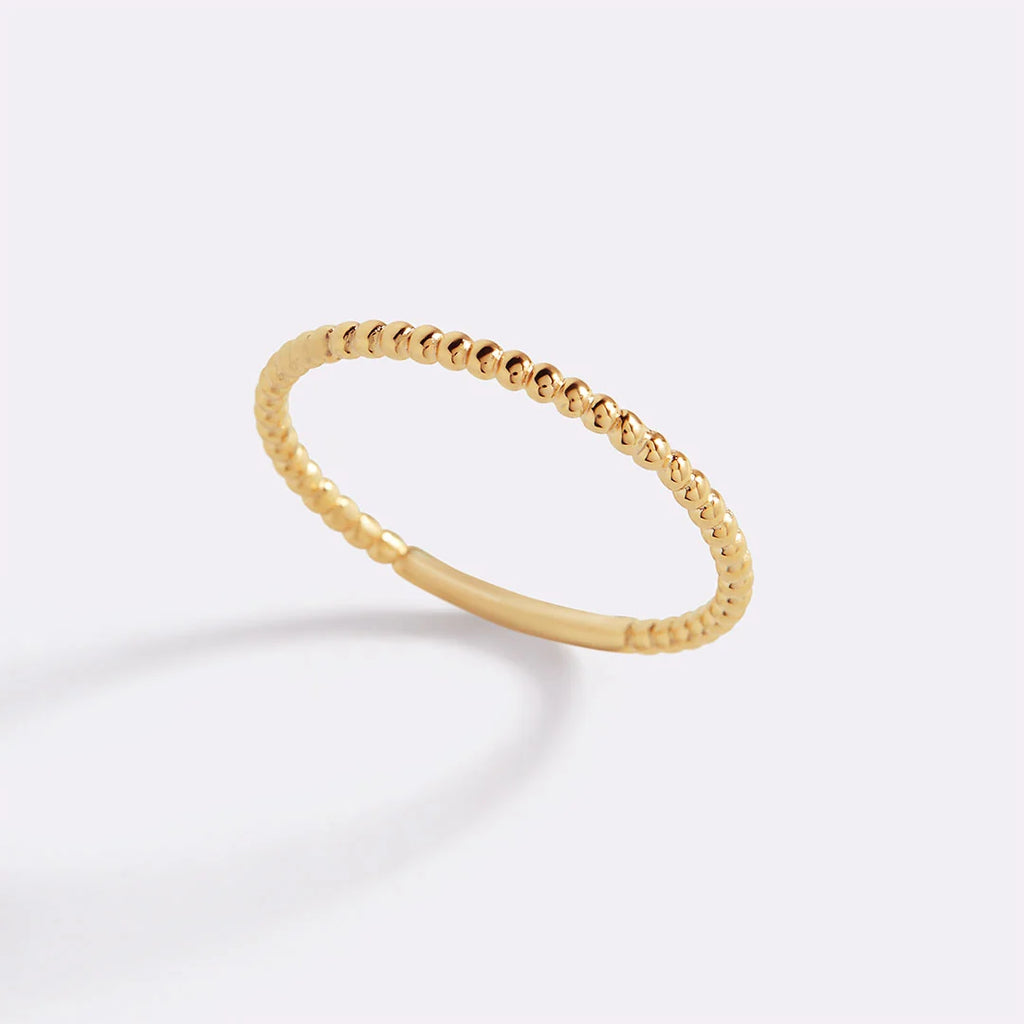 Gold Stacking Beaded Ring