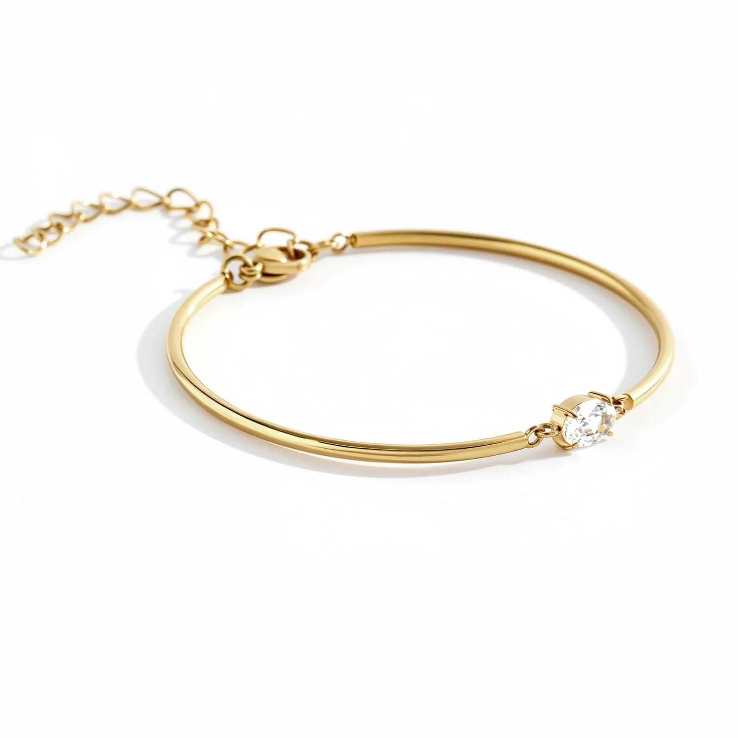 Oval CZ Cuff Bracelet