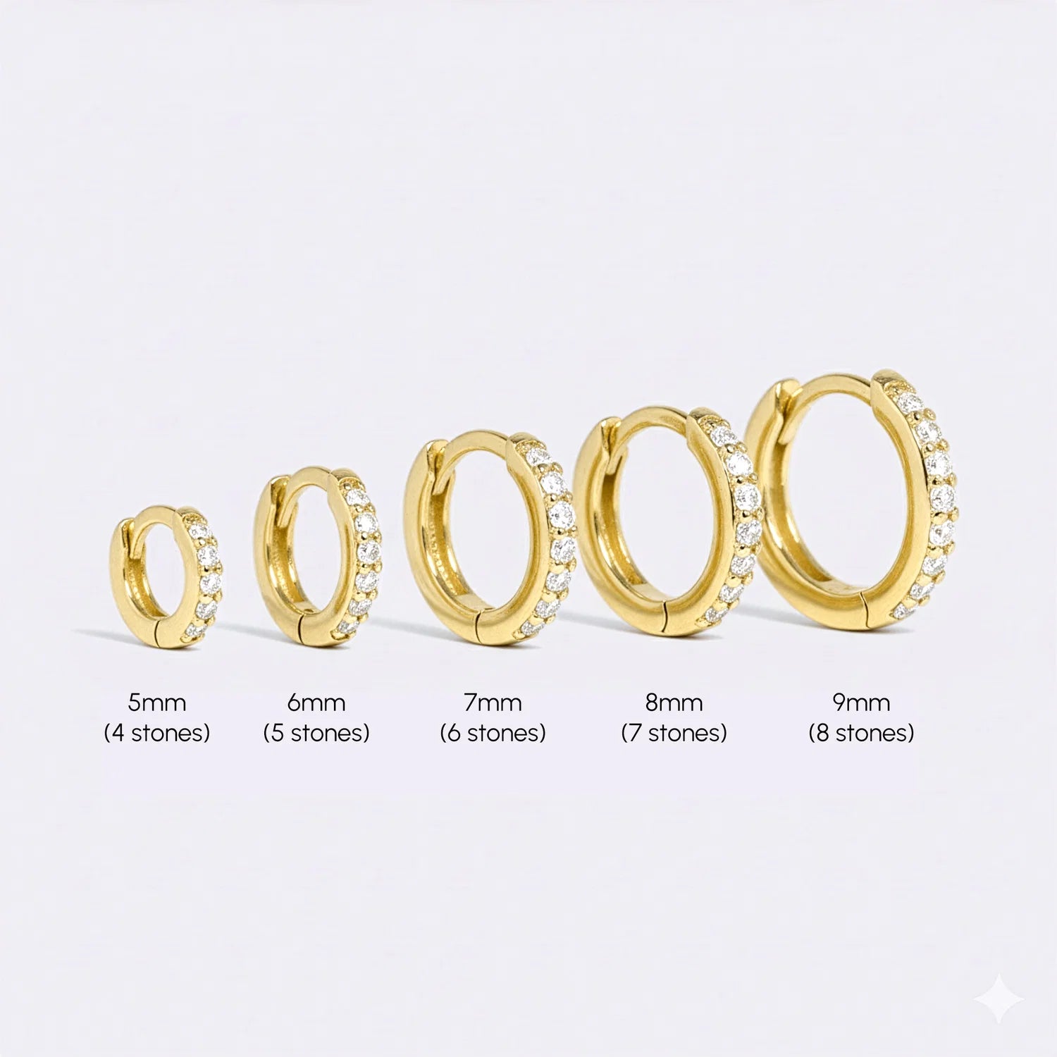Pave Huggie Hoop Earrings