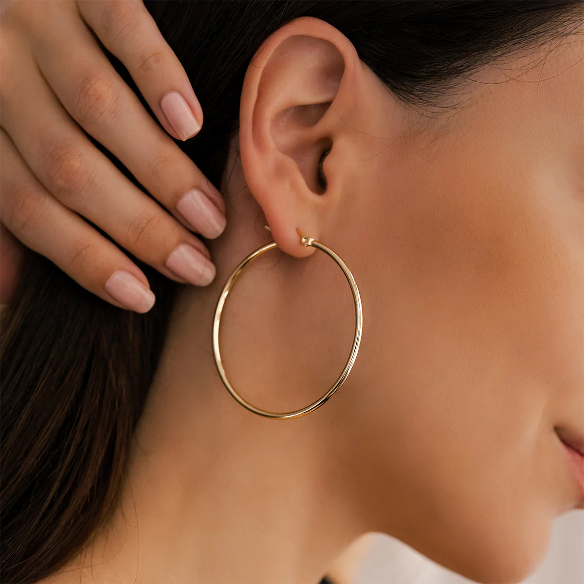 Sleek Thin Hoop Earrings
