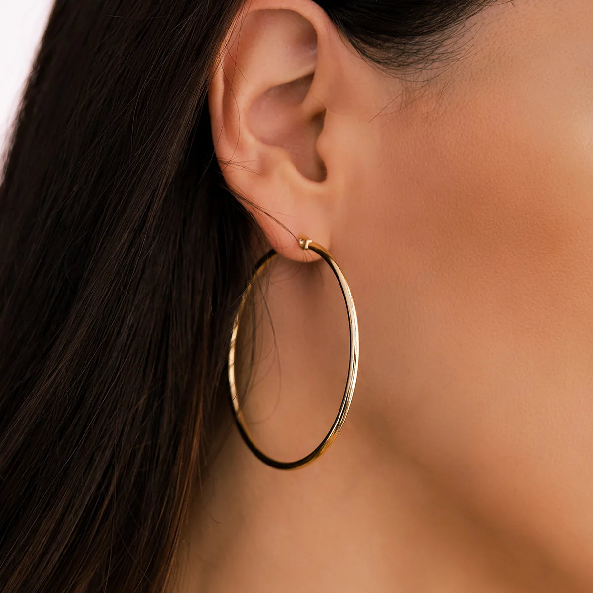 Sleek Thin Hoop Earrings