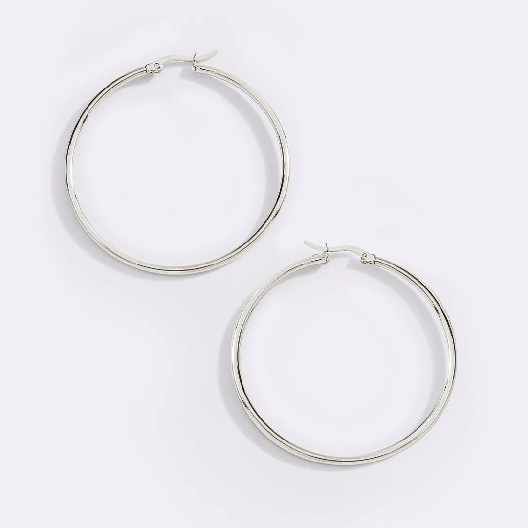 Sleek Thin Hoop Earrings