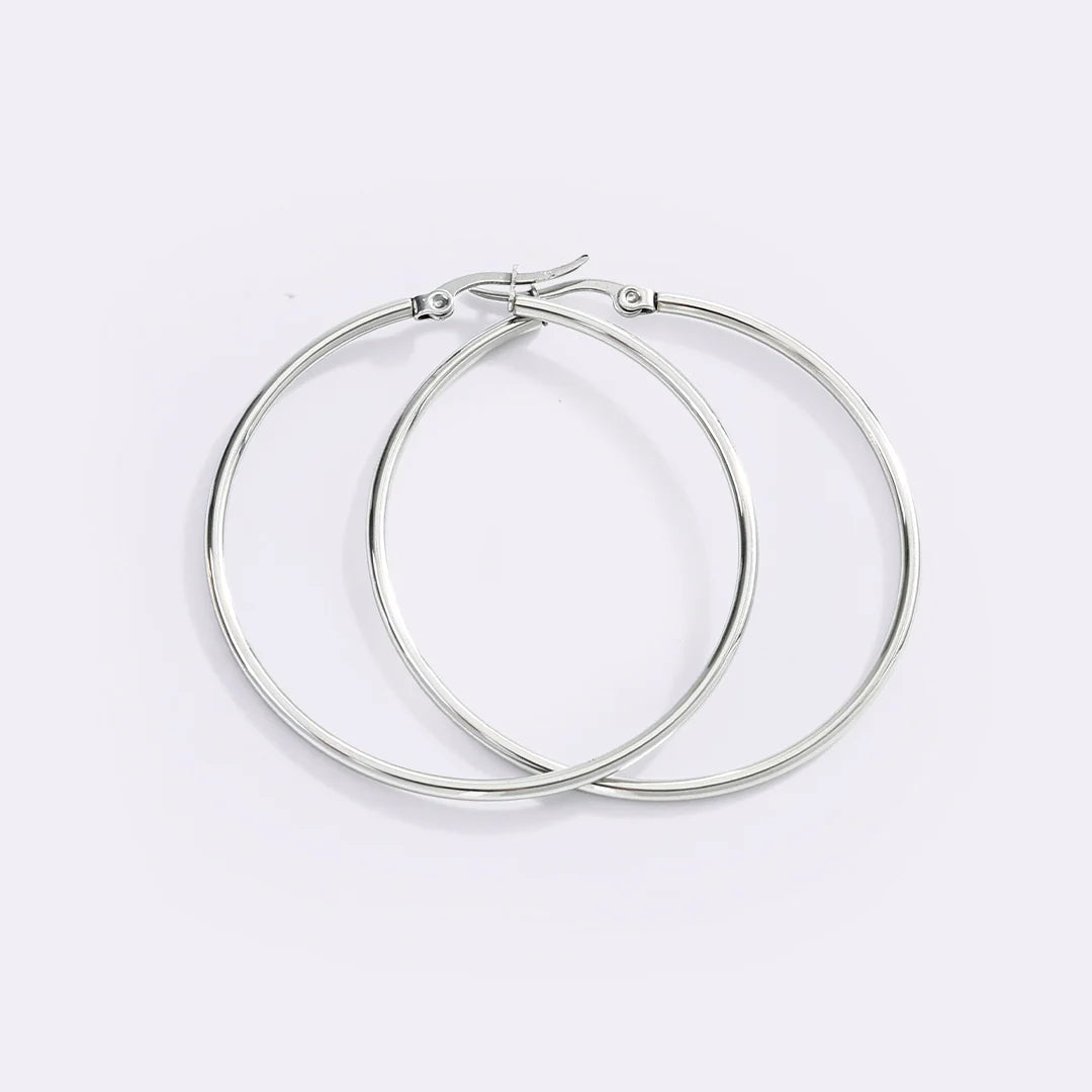 Sleek Thin Hoop Earrings